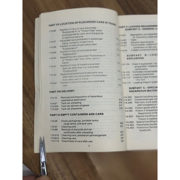Hazardous Materials Regulations Excerpted For Railroad Employees BE Pamphlet 20 - Picture 8 of 16